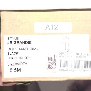 Jessica Simpson Black Luxe Stretch Heeled Boots